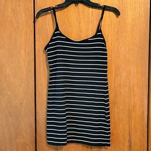 Black/White Striped Dress, Medium